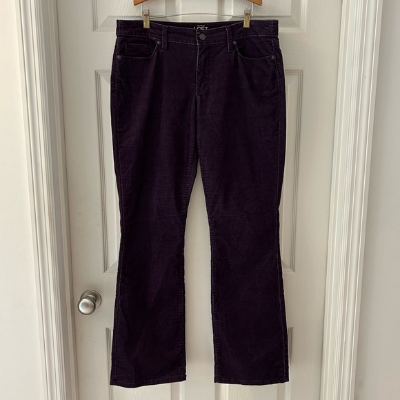 LOFT Purple Corduroy Curvy Boot Cut Pants - Picture 1 of 7